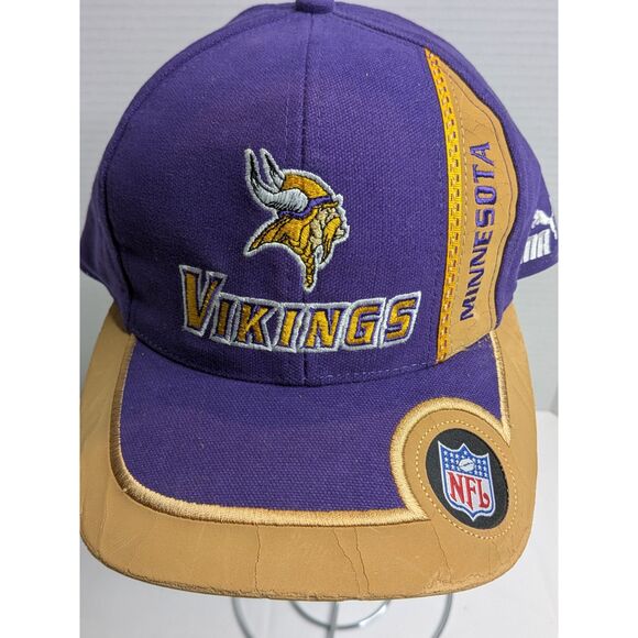 Vintage Minnesota Vikings Puma Strapback Hat 90s NFL Pro Line NWT Deadstock